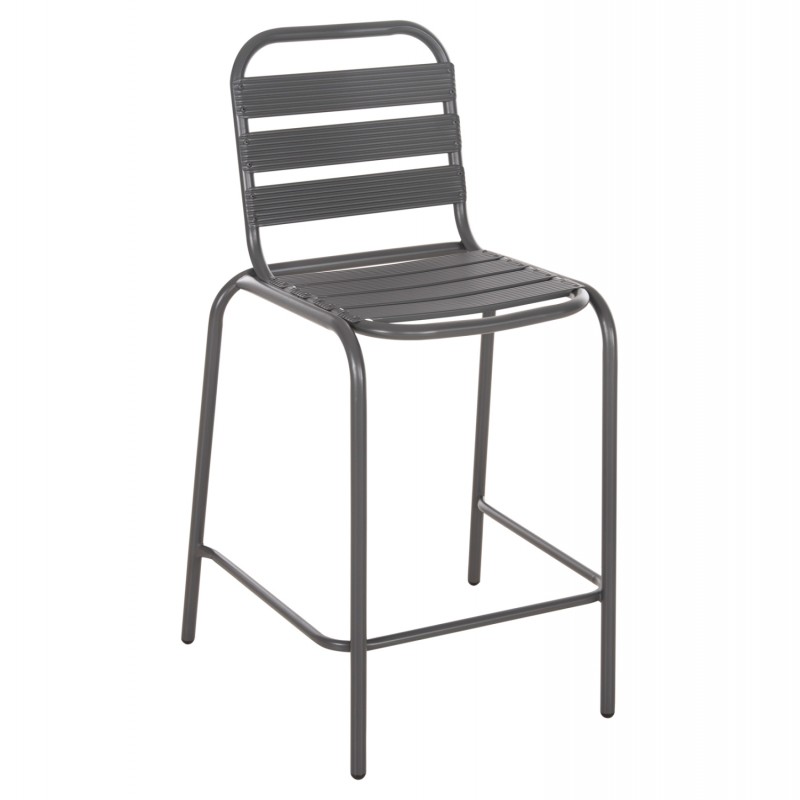 ΣΚΑΜΠΟ ΜΠΑΡ ΜΕΣ.ΥΨΟΥΣ LAURA HM6065.01 ΜΕΤΑΛ.ΣΚΕΛΕΤΟΣ-ΑΛΟΥΜΙΝΙΟ ΣΕ ΓΚΡΙ 58x58x100Υεκ