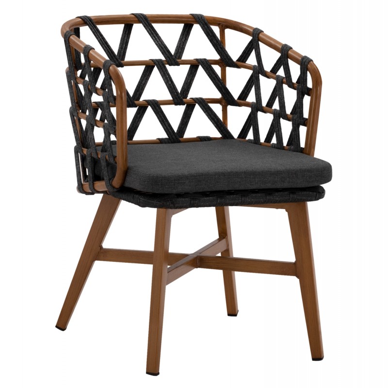 ΠΟΛΥΘΡΟΝΑ ΑΛΟΥΜΙΝΙΟΥ RICKO HM5782.11 ΚΑΦΕ ΣΚΕΛΕΤΟΣ-ΓΚΡΙ ΚΟΡΔΟΝΙ 57x61x79 εκ.