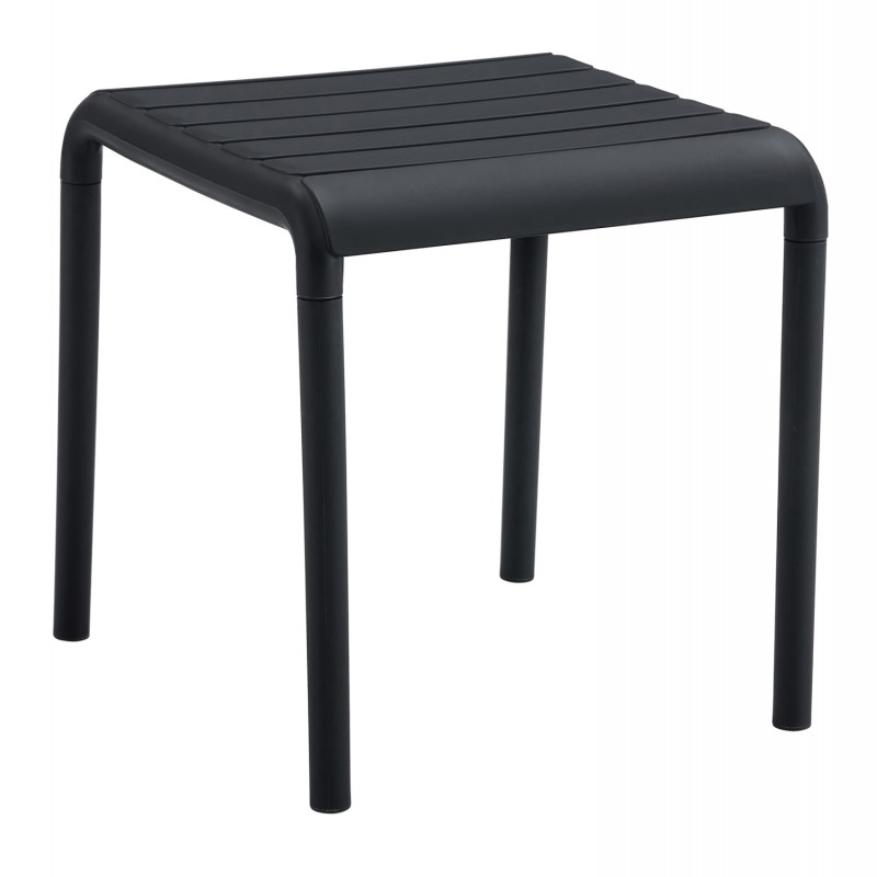 ΤΡΑΠΕΖΑΚΙ ΤΕΤΡΑΓΩΝΟ KORVER HM6335.02 ΠΟΛΥΠΡΟΠΥΛΕΝΙΟ ΣΕ ΜΑΥΡΟ 45x45x48Υεκ.