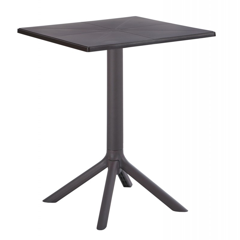 ΤΡΑΠΕΖΙ ΠΟΛΥΠΡΟΠΥΛΕΝΙΟΥ ΤΕΤΡΑΓΩΝΟ TERRIN HM6125.13 ΚΑΦΕ 60,5x60,5x76,5Υεκ.