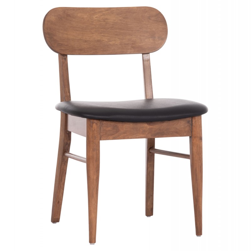 KΑΡΕΚΛΑ ΤΡΑΠΕΖΑΡΙΑΣ SEKOR HM9945.03 ΚΑΡΥΔΙ RUBBERWOOD-ΜΑΥΡΟ PU 51x48x79Υεκ