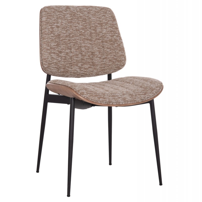 ΚΑΡΕΚΛΑ ΤΡΑΠΕΖΑΡΙΑΣ CONTI HM9983.02 ΜΑΥΡΟ ΜΕΤΑΛΛΟ--ΚΑΦΕ ΥΦΑΣΜΑ 49x56x82Υεκ.