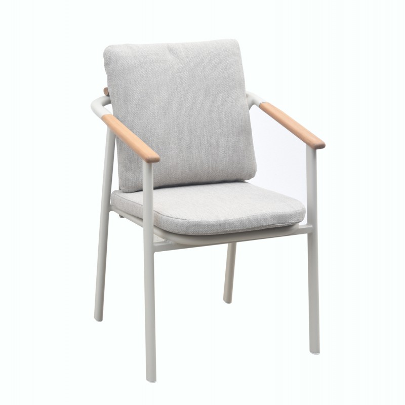 ΠΟΛΥΘΡΟΝΑ ΑΛΟΥΜΙΝΙΟΥ SENTI HM6204.02 ΣΚΕΛΕΤΟΣ ΚΡΕΜ & OLEFIN ΜΠΕΖ 57x59x78Υεκ