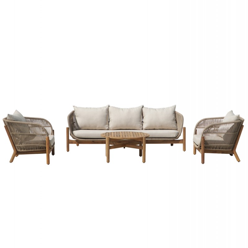 ΣΕΤ ΣΑΛΟΝΙ ΕΞ.ΧΩΡΟΥ 4ΤΜΧ SANJI HM6219 ΞΥΛΟ ΑΚΑΚΙΑΣ-ΑΛΟΥΜΙΝΙΟ-ΣΧΟΙΝΙ