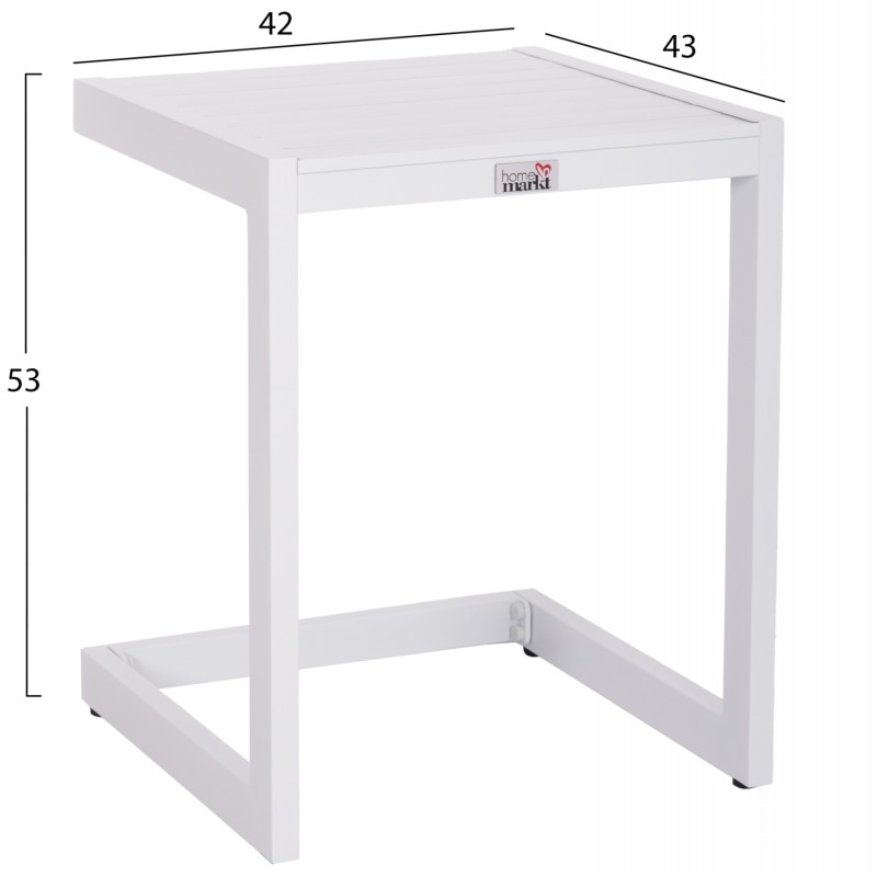ΤΡΑΠΕΖΑΚΙ ΞΑΠΛΩΣΤΡΑΣ BELLING HM6274.01 ΑΛΟΥΜΙΝΙΟ ΣΕ ΛΕΥΚΟ 42x43x53Υεκ.