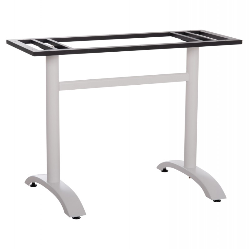 ΒΑΣΗ ΤΡΑΠΕΖΙΟΥ ΜΕΤΑΛΛΙΚΗ ΔΙΠΛΗ HM461.12 ΛΕΥΚΗ ΜΕ ΡΕΓΟΥΛΑΤΟΡΟΥΣ 100x60x73Υεκ.