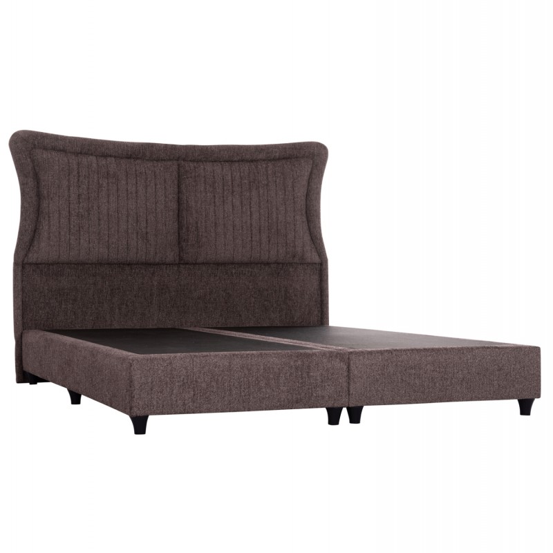 ΚΡEΒΑΤΙ ΔΙΠΛΟ NESTOR HM715.02 ΥΦΑΣΜΑ ΜΠΟΥΚΛΕ ΚΑΦΕ--ΓΙΑ ΣΤΡΩΜΑ 160x200εκ.