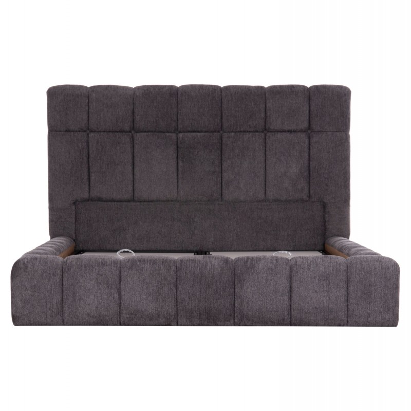 ΚΡΕΒΑΤΙ RAMON ΜΕ ΑΠΟΘΗΚΕΥΤΙΚΟ ΧΩΡΟ HM720 ΥΦΑΣΜΑ ΜΠΟΥΚΛΕ ΣΚΟΥΡΟ ΓΚΡΙ-ΣΤΡΩΜΑ 160x200εκ