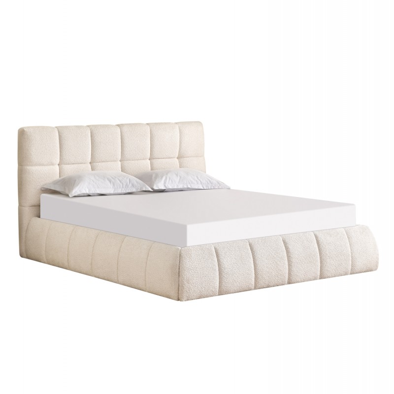 ΚΡΕΒΑΤΙ ΔΙΠΛΟ EDDY HM731.03 ΜΠΕΖ ΜΠΟΥΚΛΕ & ΑΠΟΘΗΚΕΥΤΙΚΟΣ ΧΩΡΟΣ--ΣΤΡΩΜΑ 160x200εκ