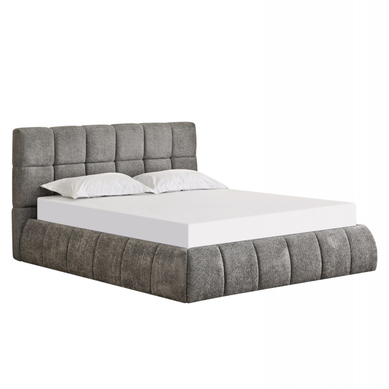 ΚΡΕΒΑΤΙ ΔΙΠΛΟ EDDY HM731.01 ΓΚΡΙ ΜΠΟΥΚΛΕ & ΑΠΟΘΗΚΕΥΤΙΚΟΣ ΧΩΡΟΣ--ΣΤΡΩΜΑ 160x200εκ