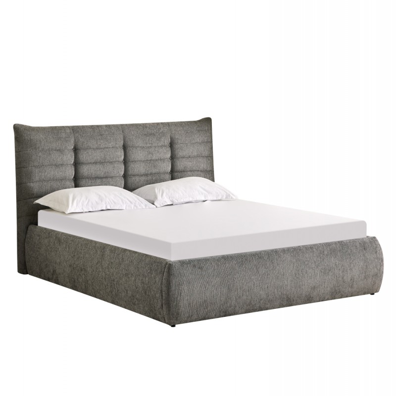 ΚΡΕΒΑΤΙ ΔΙΠΛΟ SANDRA HM732.01 ΓΚΡΙ ΥΦΑΣΜΑ & ΑΠΟΘΗΚΕΥΤΙΚΟΣ ΧΩΡΟΣ--ΣΤΡΩΜΑ 160x200εκ