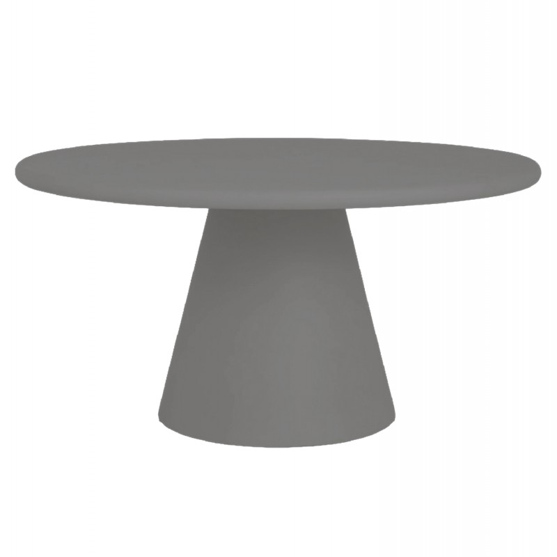 ΤΡΑΠΕΖΙ ΤΡΑΠΕΖΑΡΙΑΣ ΣΤΡΟΓΓΥΛΟ RAIKO HM6573.01 ΓΚΡΙ ΤΣΙΜΕΝΤΟ Φ130x75Υεκ