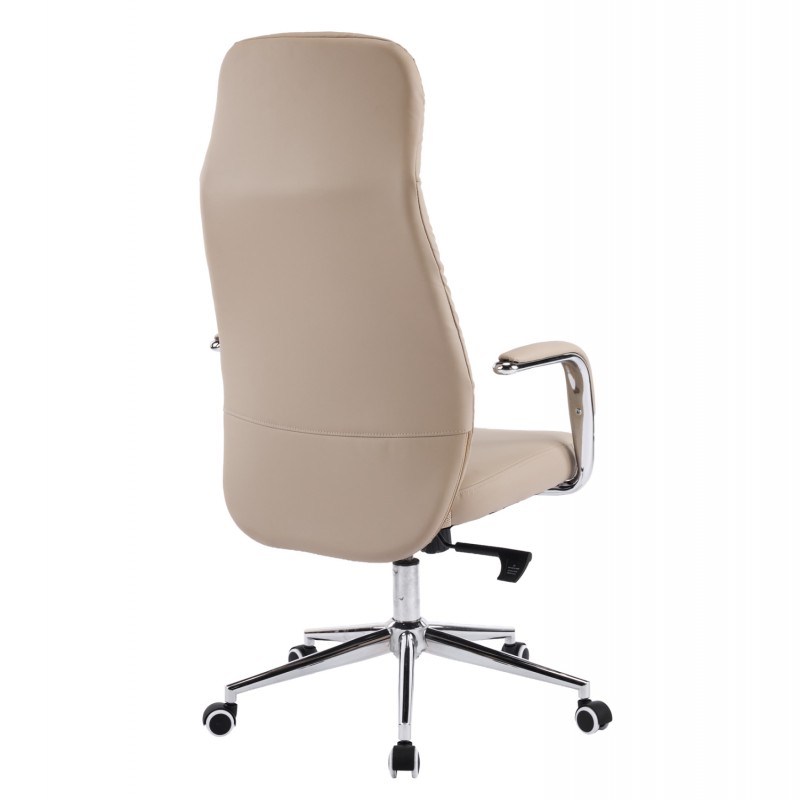 ΚΑΡΕΚΛΑ ΓΡΑΦΕΙΟΥ TEETER HM18355.02 ΜΠΕΖ PU ΔΕΡΜΑ--ΒΑΣΗ ΧΡΩΜΙΟΥ 67x66x121Υεκ