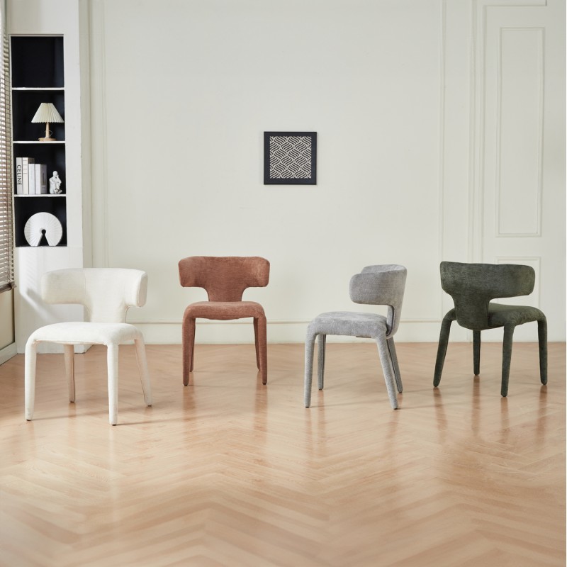 ΠΟΛΥΘΡΟΝΑ ΤΡΑΠΕΖΑΡΙΑΣ BIEN HM18361.01 ΑΝΟΙΧΤΟ ΓΚΡΙ ΥΦΑΣΜΑ 49,5x50,5x76Υ εκ.