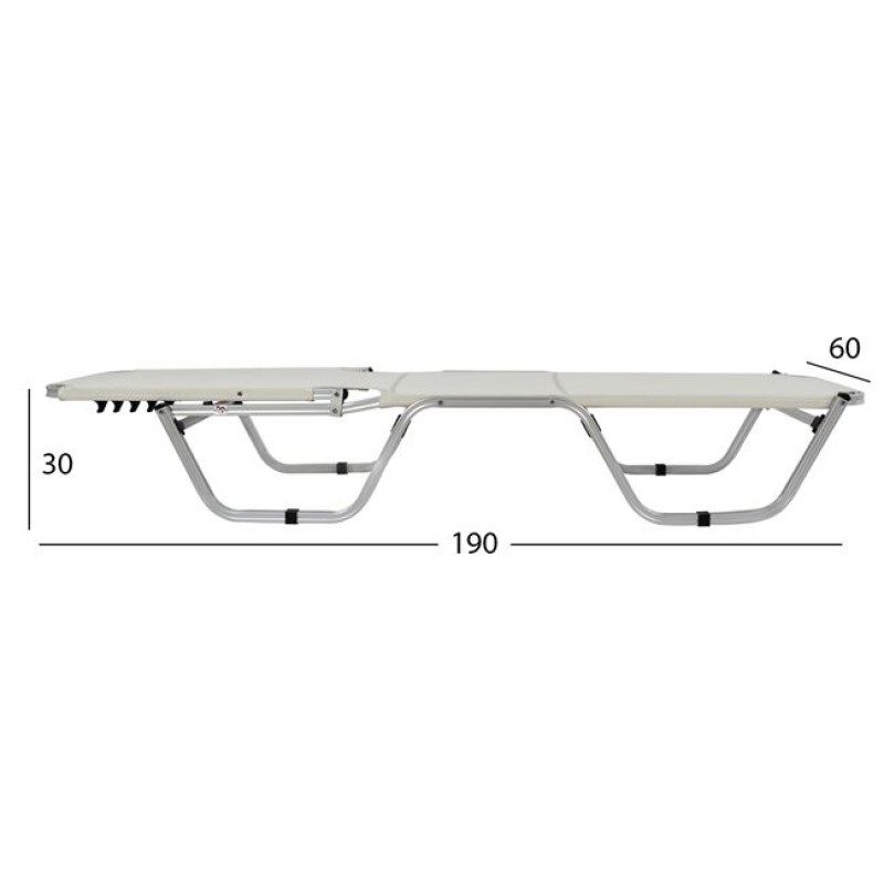 ΞΑΠΛΩΣΤΡΑ ΕΠΑΓΓΕΛΜΑΤΙΚΗ WALDO ΑΛΟΥΜΙΝΙΟΥ HM5071.60 ΕΚΡΟΥ 60x190x30 cm