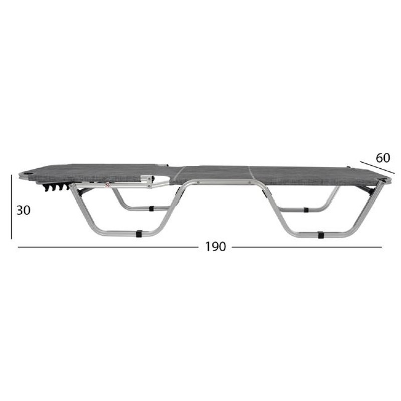 ΞΑΠΛΩΣΤΡΑ ΕΠΑΓΓΕΛΜΑΤΙΚΗ ΑΛΟΥΜΙΝΙΟΥ HM5071.10 ΓΚΡΙ 60x190x30 cm