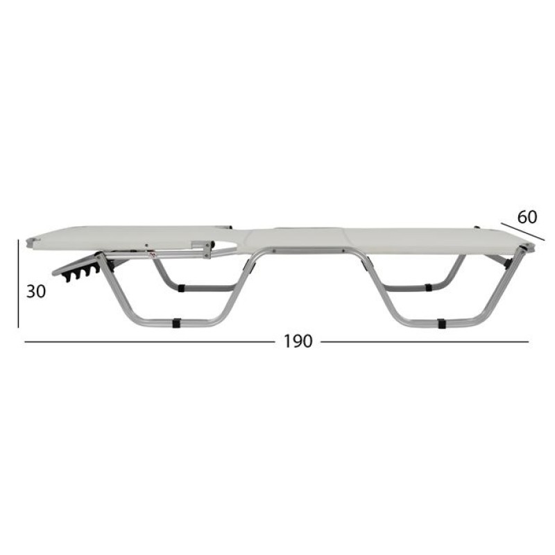 ΞΑΠΛΩΣΤΡΑ ΕΠΑΓΓΕΛΜΑΤΙΚΗ WALDO ΑΛΟΥΜΙΝΙΟΥ HM5071.03 ΛΕΥΚΗ 60x190x30 cm