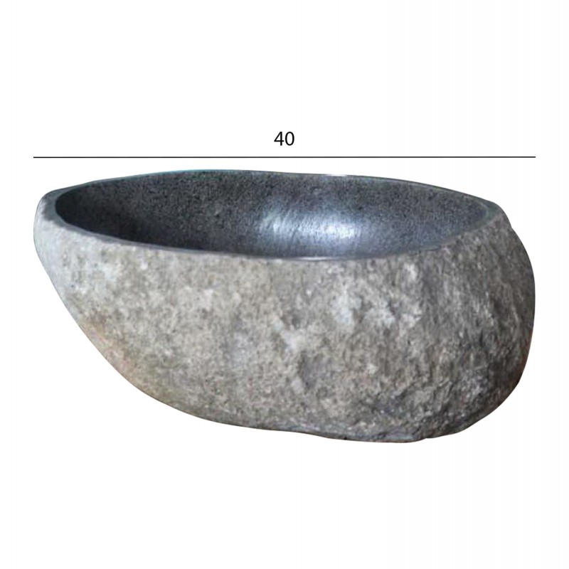 ΝΕΡΟΧΥΤΗΣ STONE SINK ΛΑΞΕΥΜΕΝΗ ΠΕΤΡΑ ΓΚΡΙ ΧΡΩΜΑ 40x40x20Yεκ.HM7807