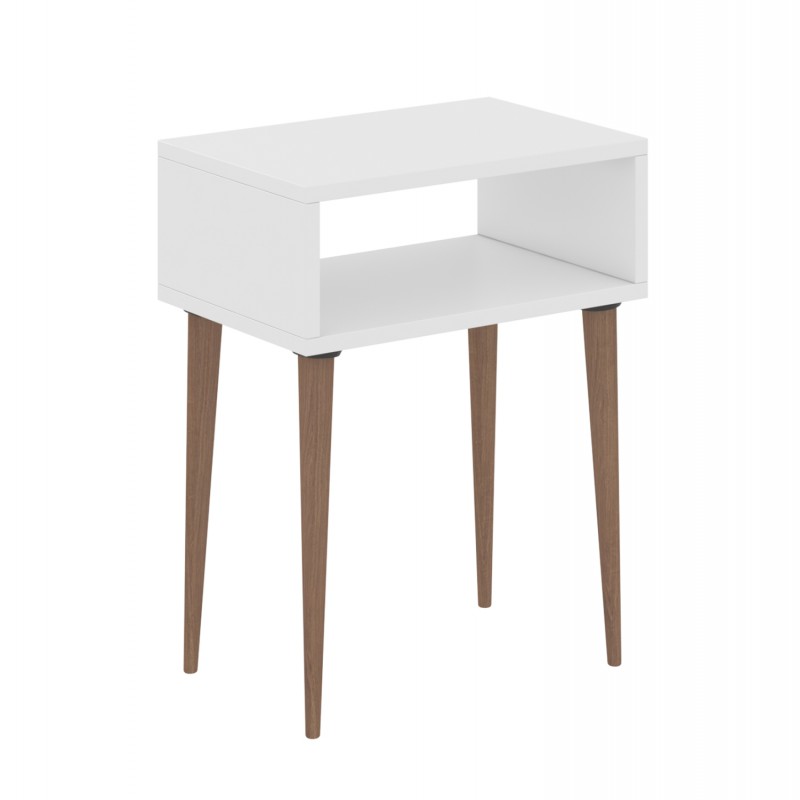 ΚΟΜΟΔΙΝΟ TODD HM18183.01 ΜΕΛΑΜΙΝΗ ΛΕΥΚΗ-ΠΟΔΙΑ ΣΕ ΦΥΣΙΚΟ 45x30x58Υεκ.