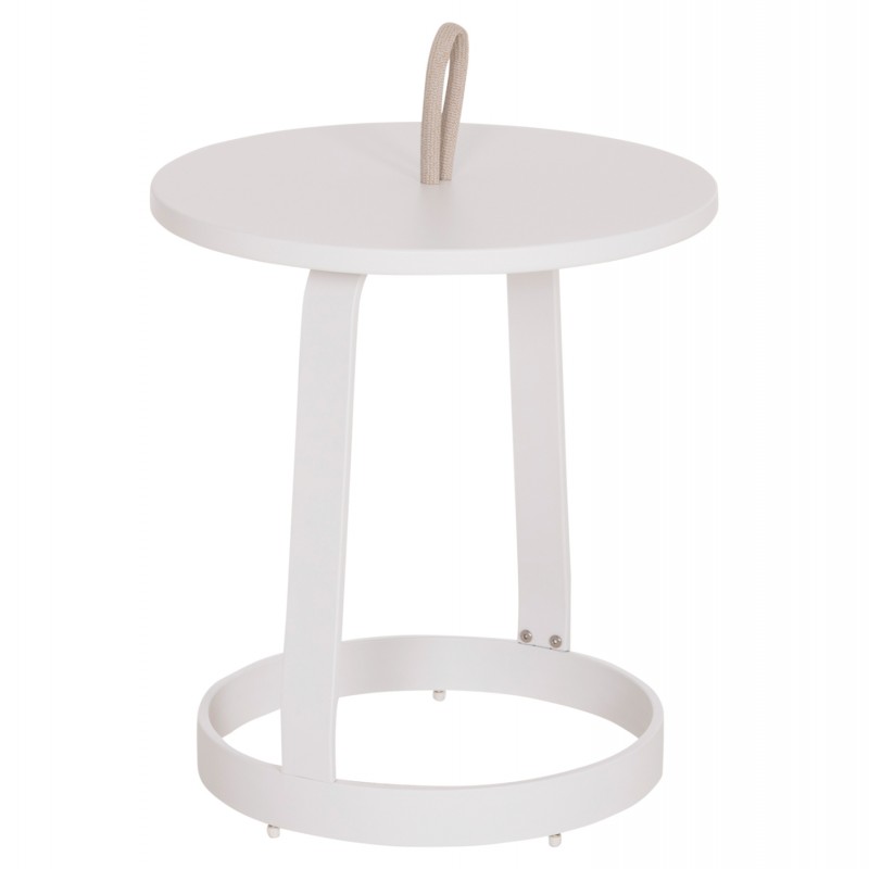 ΤΡΑΠΕΖΙ ΒΟΗΘΗΤΙΚΟ ΕΞ.ΧΩΡΟΥ MINO HM6432.02 ΑΛΟΥΜΙΝΙΟ ΛΕΥΚΟ & ΣΧΟΙΝΙ ΜΠΕΖ Φ47x53Υεκ