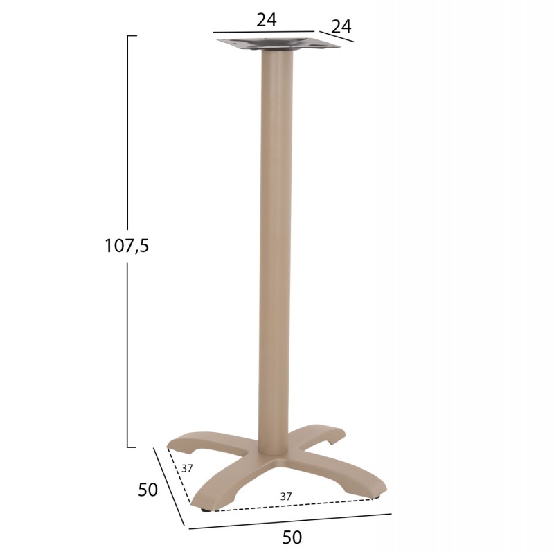 ΒΑΣΗ ΤΡΑΠΕΖΙΟΥ ΜΠΑΡ ΑΠΟ ΜΕΤΑΛΛΟ/ΜΑΝΤΕΜΙ HM417.25 ΚΑΠΟΥΤΣΙΝΟ 50x50x107,5Υεκ.