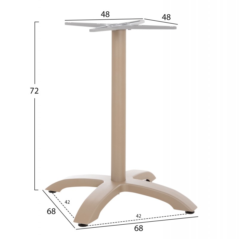 ΒΑΣΗ ΑΛΟΥΜΙΝΙΟΥ HM460.25 ΚΑΠΟΥΤΣΙΝΟ ΜΑΤ 68x68x72Υεκ. ΜΕ ΣΤΑΥΡΟ 48Χ48εκ.