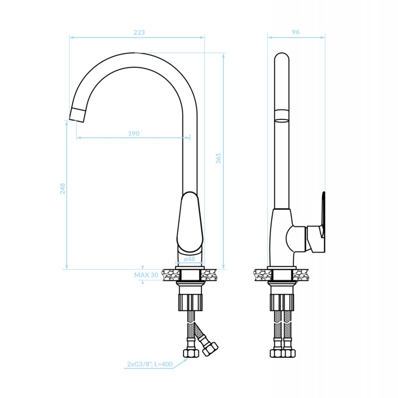 ΨΗΛΗ ΜΠΑΤΑΡΙΑ ΚΟΥΖΙΝΑΣ ΠΑΓΚΟΥ HM4864 ΧΡΩΜΙΟΥ-- 36,1Υεκ.