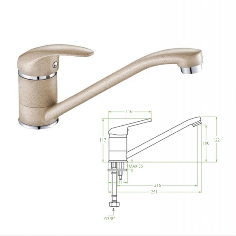 ΜΠΑΤΑΡΙΑ ΚΟΥΖΙΝΑΣ ΠΑΓΚΟΥ HM4869.02 ΜΑΚΡΥ ΡΟΥΞΟΥΝΙ- ΜΠΕΖ ΓΡΑΝΙΤΗΣ--25.1x12.2Υεκ.