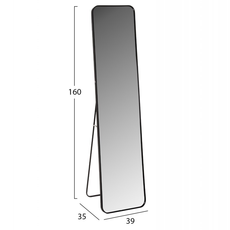 ΚΑΘΡΕΠΤΗΣ ΔΑΠΕΔΟΥ ΒOELY HM9577.01 ΣΚΕΛΕΤΟΣ ΑΛΟΥΜΙΝΙΟΥ ΣΕ ΜΑΥΡΟ ΧΡΩΜΑ 39x35x160Υεκ.