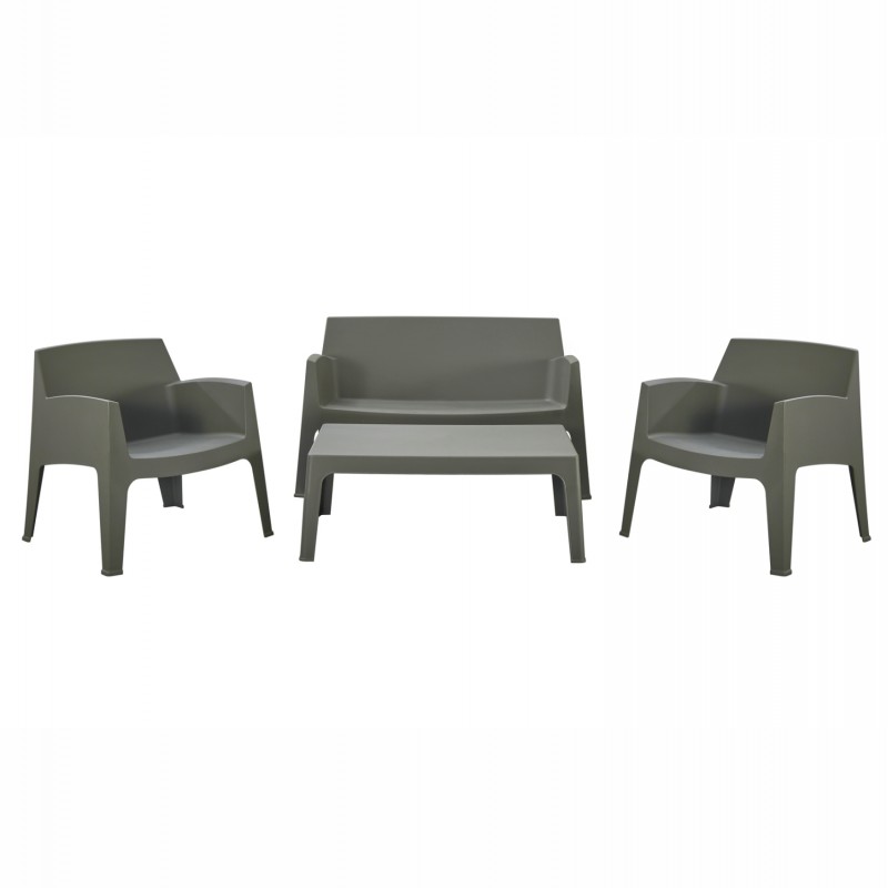 ΣΕΤ ΣΑΛΟΝΙ ΕΞ.ΧΩΡΟΥ 4ΤΜΧ SLEEK HM21268.05 DARK OLIVE GREEN ΠΟΛΥΠΡΟΠΥΛΕΝΙΟ