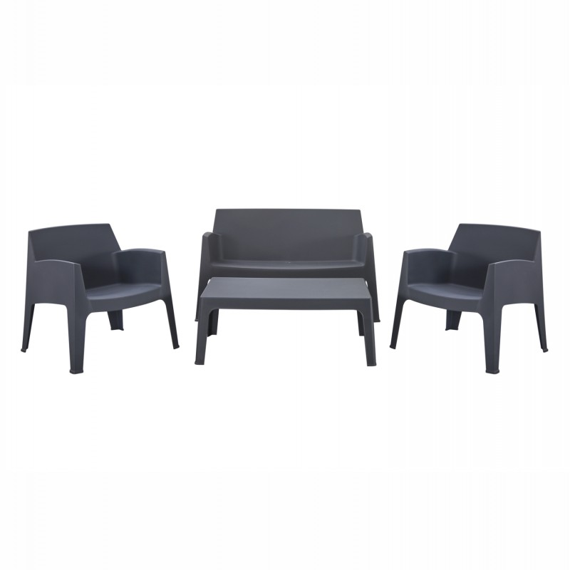 ΣΕΤ ΣΑΛΟΝΙ ΕΞ.ΧΩΡΟΥ 4ΤΜΧ SLEEK HM21268.10 ΓΚΡΙ ΠΟΛΥΠΡΟΠΥΛΕΝΙΟ