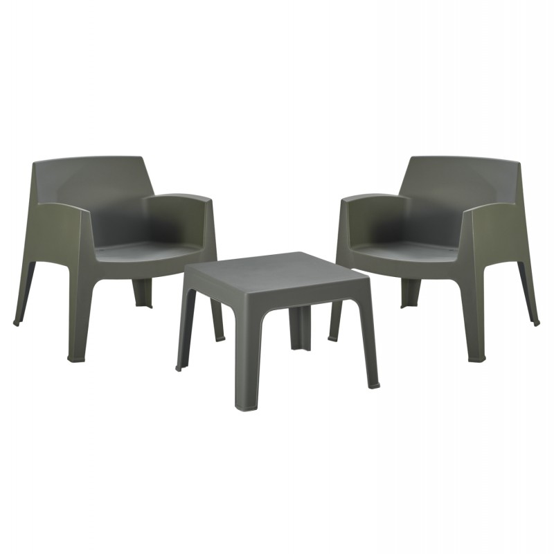 ΣΕΤ LOUNGE 3ΤΜΧ SLEEK HM21274.05 DARK OLIVE GREEN ΠΟΛΥΠΡΟΠΥΛΕΝΙΟ
