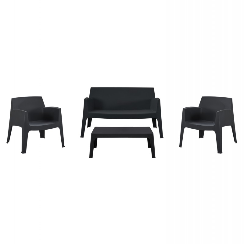 ΣΕΤ LOUNGE 4ΤΜΧ SLEEK HM21275.02 ΜΑΥΡΟ ΠΟΛΥΠΡΟΠΥΛΕΝΙΟ