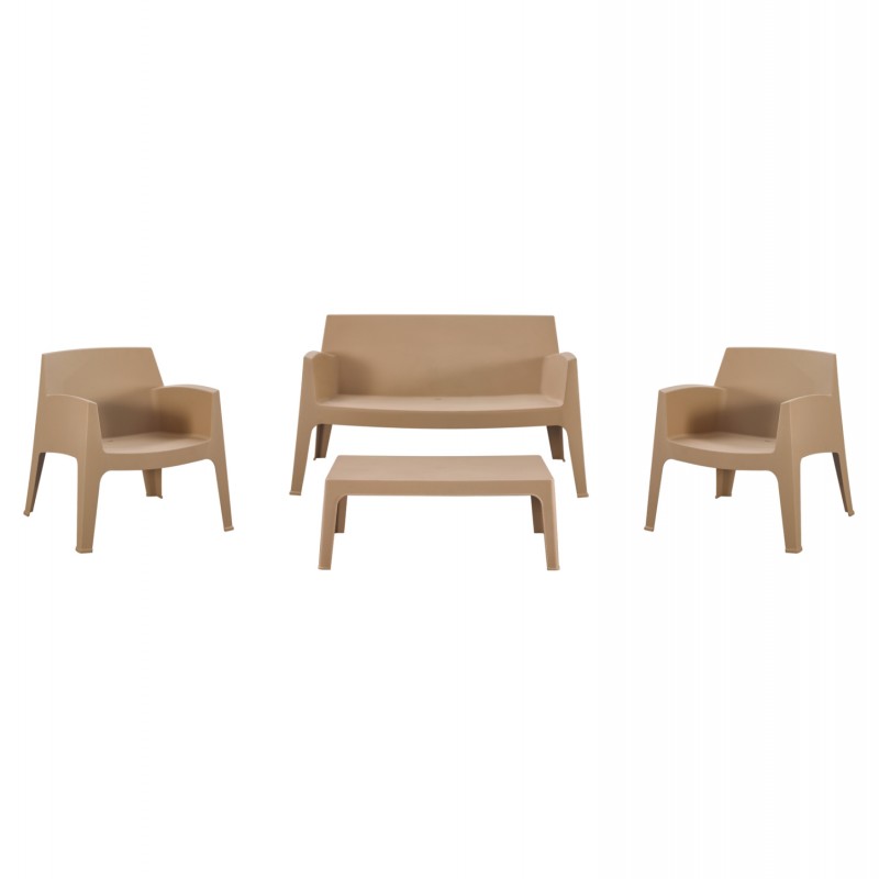 ΣΕΤ LOUNGE 4ΤΜΧ SLEEK HM21275.03 ΚΑΠΟΥΤΣΙΝΟ ΠΟΛΥΠΡΟΠΥΛΕΝΙΟ