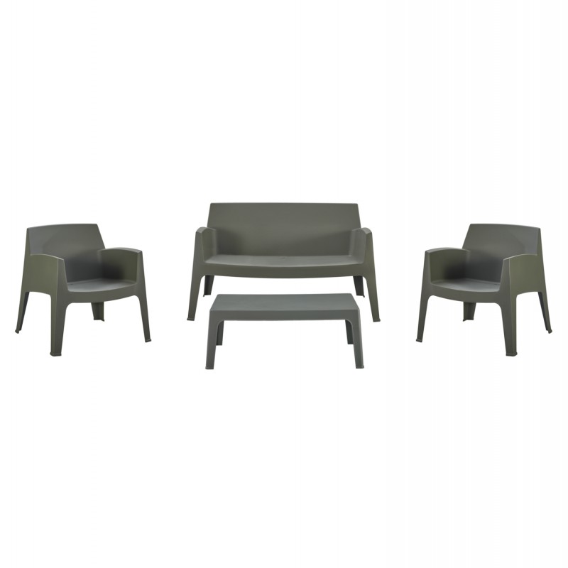 ΣΕΤ LOUNGE 4ΤΜΧ SLEEK HM21275.05 DARK OLIVE GREEN ΠΟΛΥΠΡΟΠΥΛΕΝΙΟ