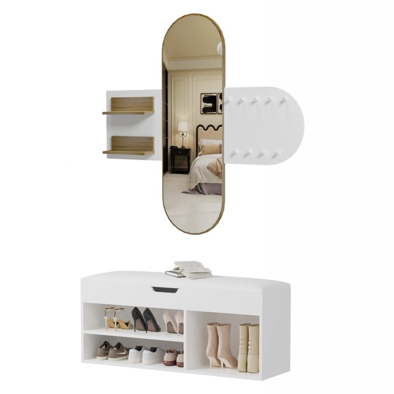 ΣΕΤ ΕΙΣΟΔΟΥ 2ΤΜΧ CHERYL HM21276.02 ΜΕΛΑΜΙΝΗ ΣΕ ΛΕΥΚΟ--SONAMA