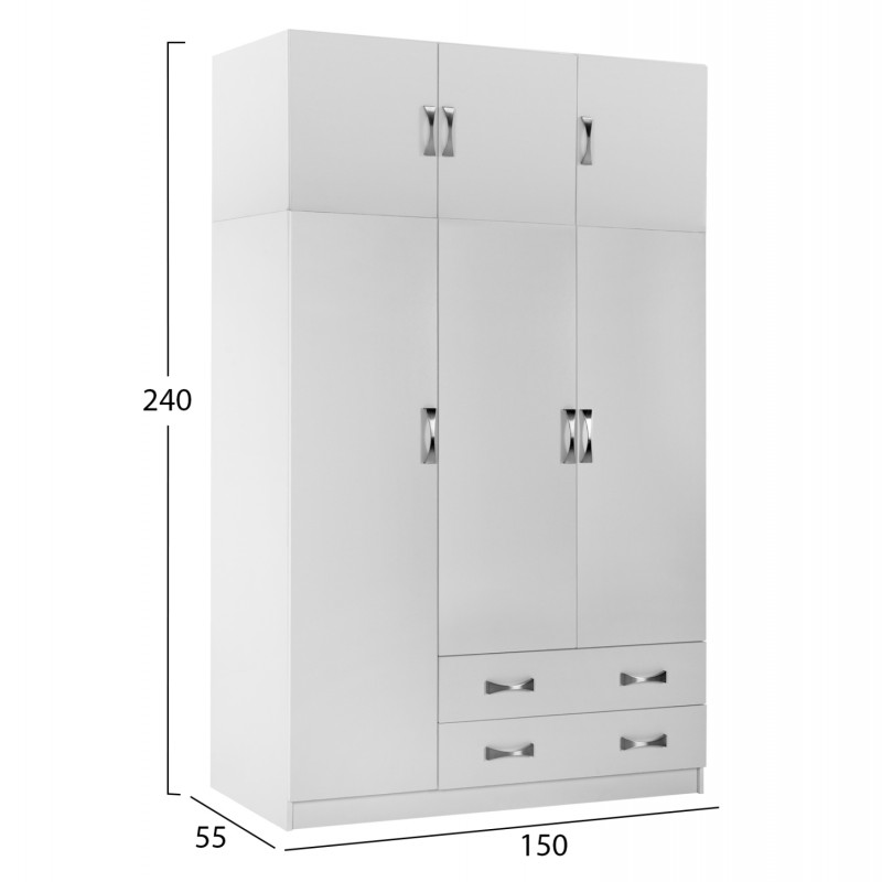 ΣΕΤ ΚΡΕΒΑΤΟΚΑΜΑΡΑΣ 6ΤΜΧ CARLY HM10884.05 ΜΕΛΑΜΙΝΗ ΛΕΥΚΗ-ΥΦΑΣΜΑ ΓΚΡΙ