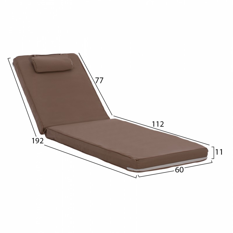ΜΑΞΙΛΑΡΙ ΞΑΠΛΩΣΤΡΑΣ TEXTILENE 600gr/m2 2X1 SIFNOS HM11237.04T 194x60x11εκ.