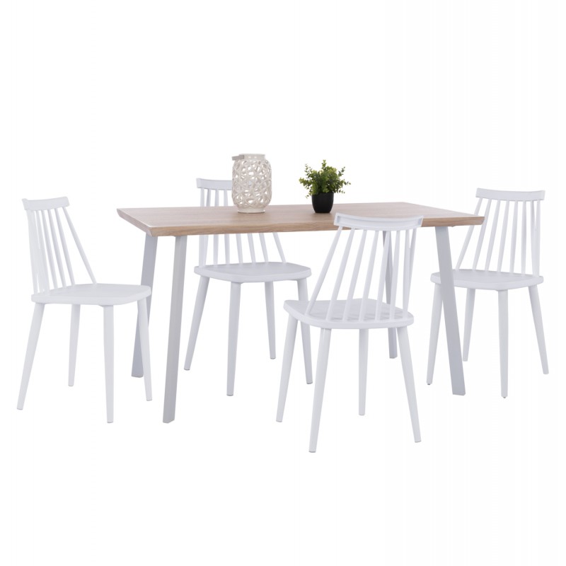 ΣΕΤ ΤΡΑΠΕΖΑΡΙΑΣ 5ΤΜΧ OFIRA HM10634 MDF TOP ΣΕ SONAMA--ΛΕΥΚΕΣ ΚΑΡΕΚΛΕΣ