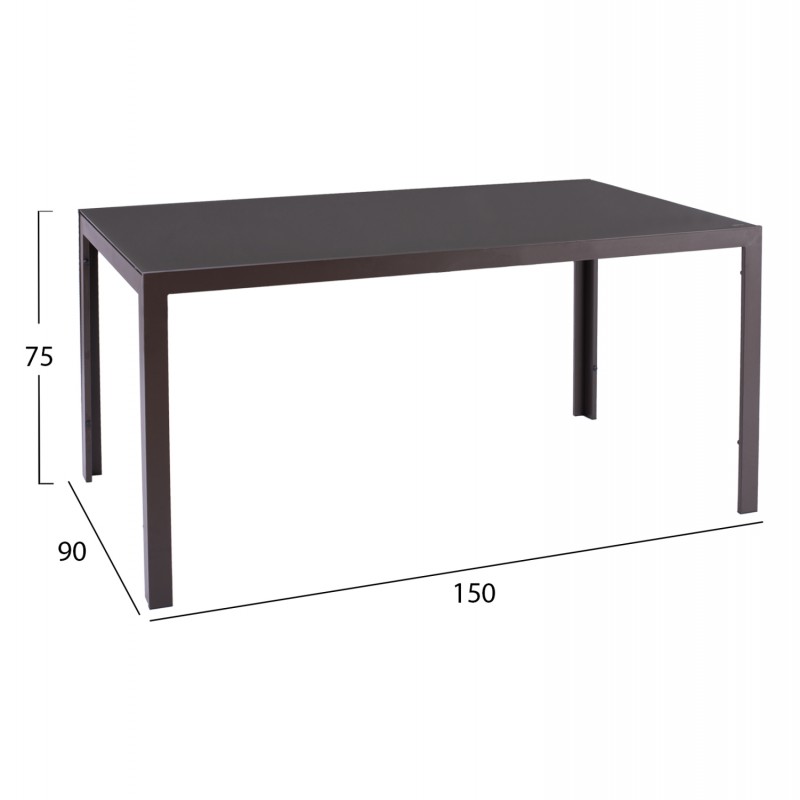 ΣΕΤ ΤΡΑΠΕΖΑΡΙΑΣ 5ΤΜΧ ΕΞΩΤ.ΧΩΡΟΥ LEOFER HM21009 ΤΡΑΠΕΖΙ & 4 ΠΟΛΥΘΡΟΝΕΣ--ΚΑΦΕ