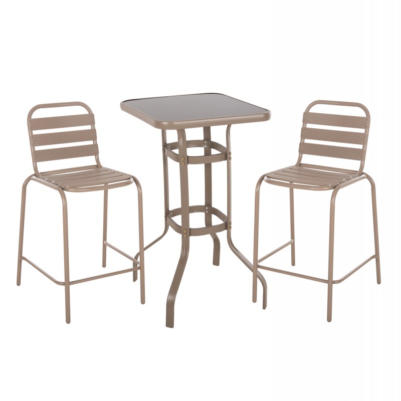 ΣΕΤ 3ΤΜΧ ΕΞΩΤΕΡΙΚΟΥ ΧΩΡΟΥ LAURA HM21056 ΣΑΜΠΑΝΙ ΜΕΤΑΛΛΟ & ΑΛΟΥΜΙΝΙΟ