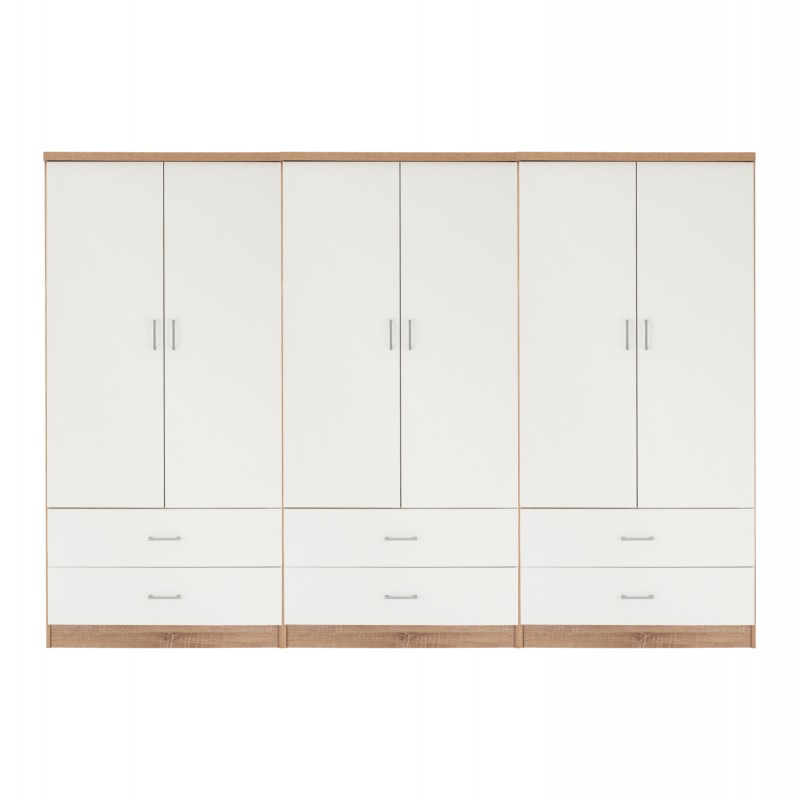 ΝΤΟΥΛΑΠΑ 6ΦΥΛΛΗ REINA ME 6 ΣΥΡΤΑΡΙΑ HM21060.06 ΜΕΛΑΜΙΝΗ ΣΕ ΛΕΥΚΟ-ΣΟΝΑΜΑ 240x42x181Υεκ