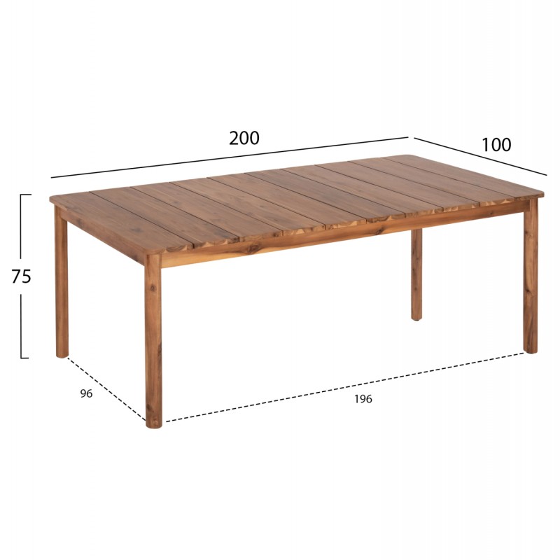 ΣΕΤ ΤΡΑΠΕΖΑΡΙΑΣ 9ΤΜΧ NAVANT HM21066.02 ΤΡΑΠΕΖΙ & 8 ΚΑΡΕΚΛΕΣ ΞΥΛΟ ΑΚΑΚΙΑΣ-ΣΧΟΙΝΙ ΜΠΕΖ