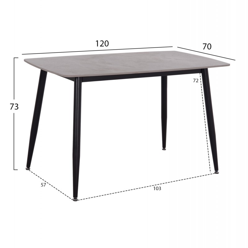 ΣΕΤ ΤΡΑΠΕΖΑΡΙΑΣ 5ΤΜΧ RAVEN HM21068.03 ΚΕΡΑΜΙΚΟ TOP ΓΚΡΙ ΜΑΡΜΑΡΟ--ΓΚΡΙ ΥΦΑΣΜΑ