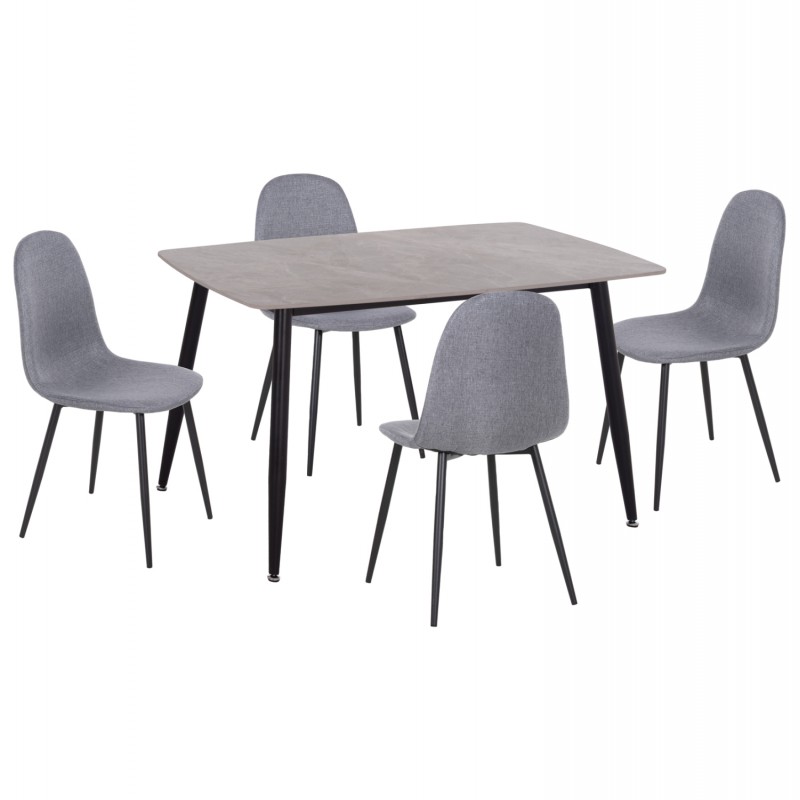 ΣΕΤ ΤΡΑΠΕΖΑΡΙΑΣ 5ΤΜΧ RAVEN HM21068.03 ΚΕΡΑΜΙΚΟ TOP ΓΚΡΙ ΜΑΡΜΑΡΟ--ΓΚΡΙ ΥΦΑΣΜΑ