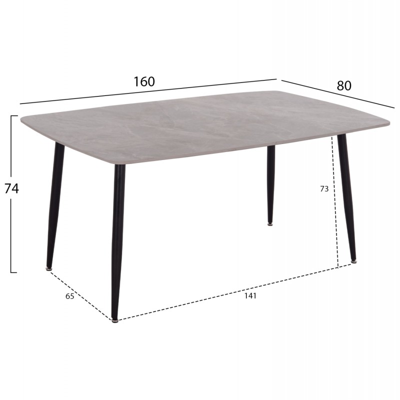 ΣΕΤ ΤΡΑΠΕΖΑΡΙΑΣ 7ΤΜΧ RAVEN HM21070.03 ΚΕΡΑΜΙΚΟ TOP--4 ΚΑΡΕΚΛΕΣ & 2 ΠΟΛΥΘΡΟΝΕΣ ΓΚΡΙ