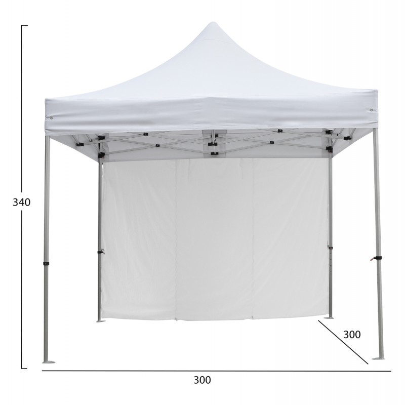 GAZEBO ΕΠΑΓΓΕΛΜΑΤΙΚΟ ΜΕ ΠΛΑΙΝΟ ΠΑΝΙ ΣΚΙΑΣΗΣ CRESSEN HM21097 ΠΤΥΣΣΟΜΕΝΟ ΑΛΟΥΜΙΝΙΟΥ 3x3x3,4Yεκ