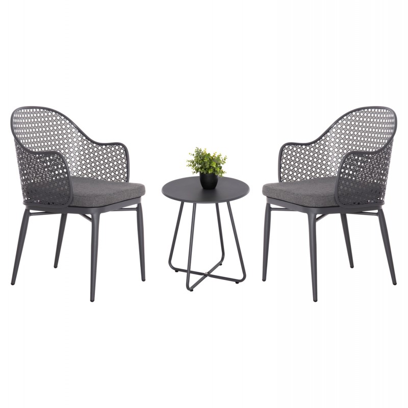 ΣΕΤ LOUNGE 3TMX ΕΞ.ΧΩΡΟΥ OREGO HM21107.01 ΑΛΟΥΜΙΝΙΟ & ΜΕΤΑΛΛΟ ΣΕ ΣΚΟΥΡΟ ΓΚΡΙ