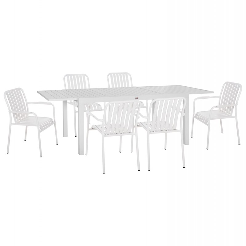 ΣΕΤ ΤΡΑΠΕΖΑΡΙΑΣ ΕΞ.ΧΩΡΟΥ 7ΤΜΧ KRUM HM21146 ΛΕΥΚΟ ΑΛΟΥΜΙΝΙΟ