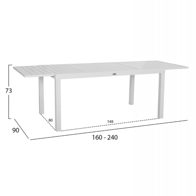 ΣΕΤ ΤΡΑΠΕΖΑΡΙΑΣ ΕΞ.ΧΩΡΟΥ 5ΤΜΧ KRUM HM21162 ΛΕΥΚΟ ΑΛΟΥΜΙΝΙΟ-P.E.RATTAN-TEXTILENE